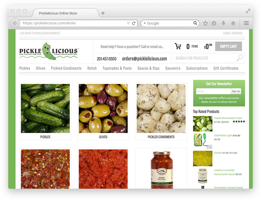 Picklelicious Online Store